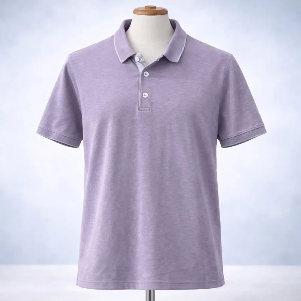 Hart Schaffner Marx Lavender SS Polo Shirt L